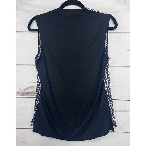 Hugo Boss Sleeveless Top Black White Size SM Chic Easy 3 - Picture 2 of 4